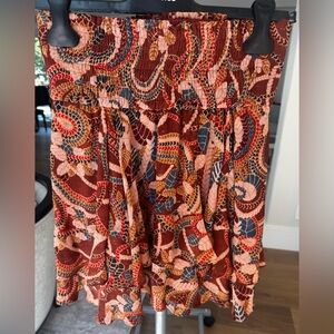 A.L.C. Vera Silk Mini Skirt, Paisley Ruffle, Size 2